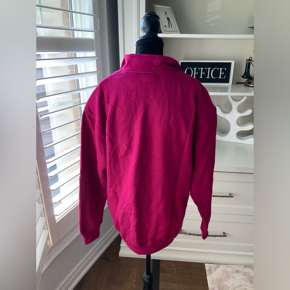 Vintage Y2K 90’S R&R SPORTS Magenta Half Zip Pullover Sweater Women’s SZ Large - Picture 5 of 15